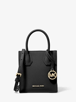 Женская сумка кроссбоди через плечо MICHAEL MICHAEL KORS Mercer Extra-Small Pebbled Leather Crossbody Bag BLACK 35S1GM9T0L (18323)