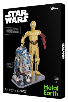 Металлический 3D конструктор "Star Wars C-3PO & R2-D2", Metal Earth, MMG276