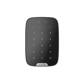 Сенсорная клавиатура Ajax Systems KeyPad Plus Black беспроводная DESFire EV1 EV2 до 1700 м для сигнализации (KeyPad Plus)