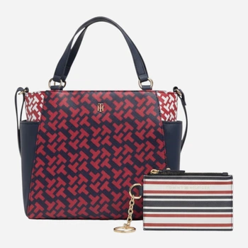 Набор сумка шоппер + картхолдер женский Tommy Hilfiger 571549008 Синий/Красный (1159845653)