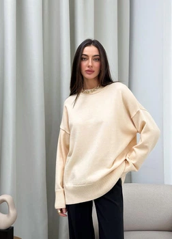 Джемпер ART KNIT Мия крем-брюле, oversize 032222
