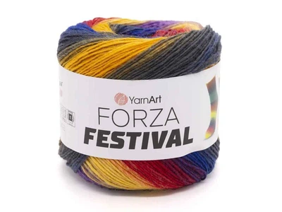 Пряжа YARNART Forza Festival 75% вовна 25% поліамід 420м 100г 5шт/уп арт.2909