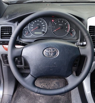 Чохол-Обплетення на кермо з натуральної шкіри для Toyota Land Cruiser/ Toyota Prado 120