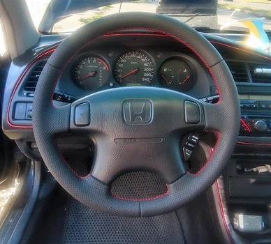 Чехол-Оплетка на руль из натуральной кожи для Honda Accord 6/ CR-V/civic