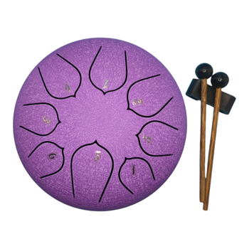 Глюкофон 8 нот 15 см фіолетовий tongue drum