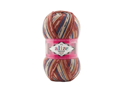 Пряжа ALIZE Superwash Comfort арт.7841 5шт/уп меланж 25% поліамід 75% вовна 100г 420м