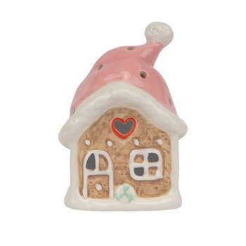 Керамічний свічник Gingerbread House H 16 см