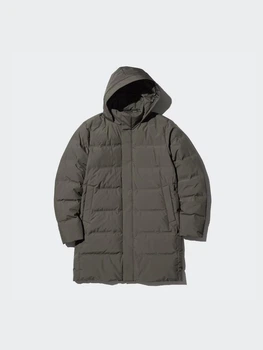 Пальто Uniqlo розмір XXL оливкове (56) (472543)
