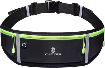 Сумка на пояс для бега Xiamen CWILKES 20х10 см с 3 карманами Черная (PH051565)