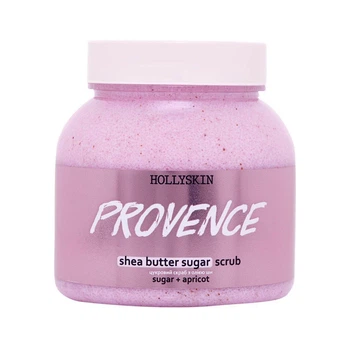 Сахарный скраб HollySkin для тела с маслом ши и перлитом Provence 300 мл
