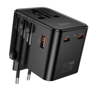 Універсальний мережевий перехідник/адаптер Hoco AC31 Changer 2500W (EU,US,UK,AUS)