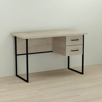 Письмовий стіл Ferrum-decor Курт 76x120x70 чорний ДСП Дуб Сонома 32мм (FRD-103939)