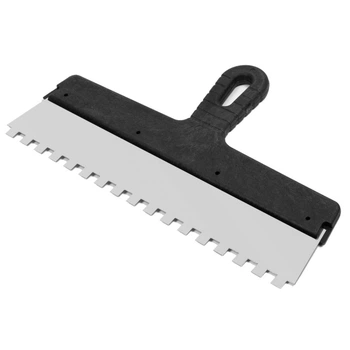 Шпатель для плитки зубчатый нержавеющая сталь 350 мм 10x10 Polax (111-094)