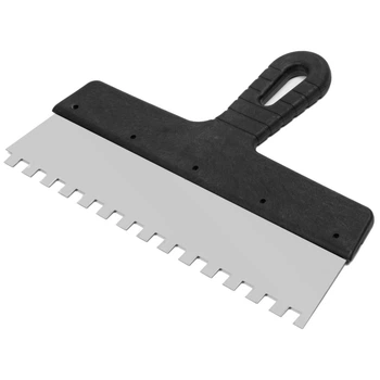 Шпатель для плитки нержавіючий зубчатий 300 мм 10x10 Polax (111-091)