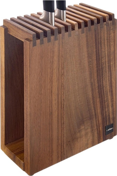 Stojak na noże Orion z przegródkami drewniany 18 x 8.5 x 24 cm (8592381205898)