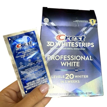Полоски для отбеливания зубов Crest 3D Whitestrips Professional White levels 20 whiter 1 пара