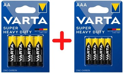 Набір батарейок Varta SUPER HEAVY DUTY AA + AAA, 1,5 В, 8 шт