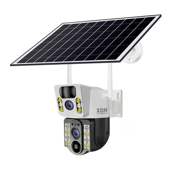 IP-камера вулична з акумулятором та подвійним об'єктивом XON 4G 8000mAh Solar 1080P SmartCam (MCBSM22VW 7515) Біла