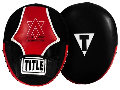 Лапи TITLE Boxing Air Vent Technology Punch Mitt один розмір чорний/червоний (5569)