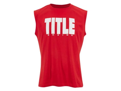 Безрукавка TITLE Boxing Iconic Block Muscle Tee L червоний/білий (5401)