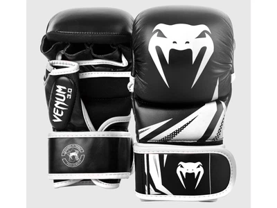Рукавички для MMA VENUM Sparring Gloves Challenger 3.0 S чорний/білий (5600)
