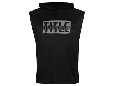 Безрукавка з капюшоном TITLE Boxing Outline Sleeveless Hoodie M чорний/сірий (5719)
