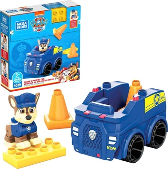 Конструктор Мега блокс Щенячий патруль автомобиль Чейза Mega Bloks Paw Patrol Chase's Patrol Car Building Set (HDJ33)