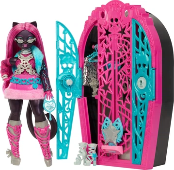 Кукла Монстер Хай Кэтти Нуар Шкафчик с секретами Тайны Хаунтлливуда Monster High Skulltimate Secrets Catty Noir Hauntlywood Mysteries (JBG82) (JBG82)