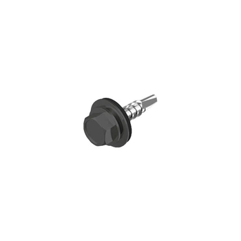 Саморез для кровли со сверлом 4,8х50 RAL7024 для дерева max=2 TEX-HF цинк (250шт.) [9T62P09T7RAL702400] Metalvis