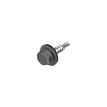 Саморез для кровли со сверлом 4,8х35 RAL7016 для дерева max=2 TEX-HF цинк (250шт.) [9T62P0009T6RAL7016] Metalvis