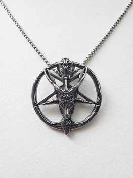 Кулон Baphomet с пентаграммой из стали +цепь