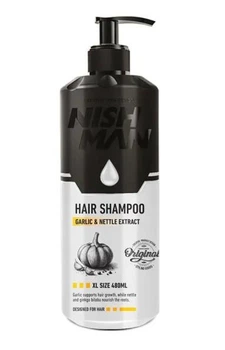 Шампунь для волосся з екстрактом часнику та кропиви NISHMAN Hair Shampoo Garlic Nettle Extract 480 мл