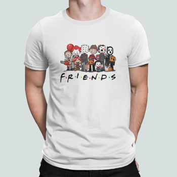 Чоловіча футболка Stedman з принтом Friends Друзі Хелловін Білий M