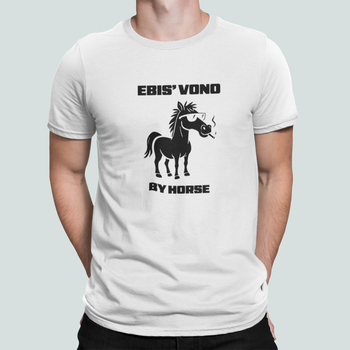 Мужская футболка Stedman с принтом Ebis` vono by horse Конь Белый XL