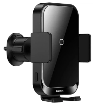 Автодержатель с беспроводной зарядкой Baseus Halo Electric 15W Black (в дефлектор воздуха)