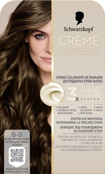 Фарба для волосся Schwarzkopf Creme Supreme 6-0 Натуральний Темно-Русявий 182 мл (9000101745962)