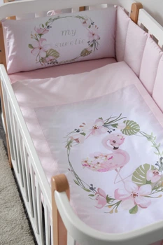 Комплект постельного белья в кроватку детский Baby Veres 110 x 90 см Flamingo Pink New Ранфорс (217.01.1)