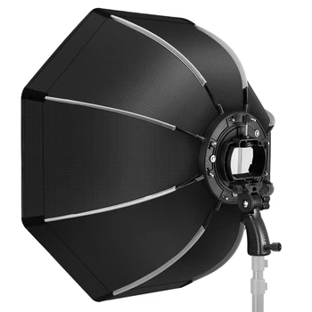 Восьмиугольный быстросъемный софтбокс NEEWER SF-RP26 65см с кронштейном для крепления вспышки Speedlite типа S