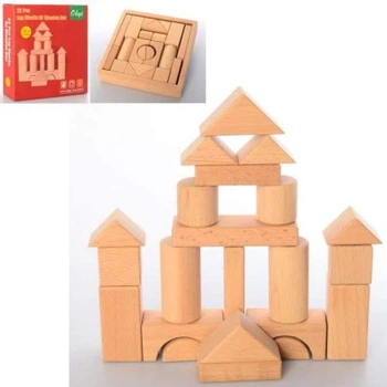 Конструктор Деревянная игрушка Городок MD2456 18х18х4 см
