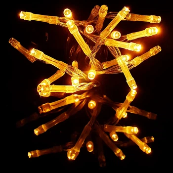 Гирлянда диодная нить "Изумрудные огоньки" 20 LED 3.5 м,Желтая на батарейках(7G-F-7126A)