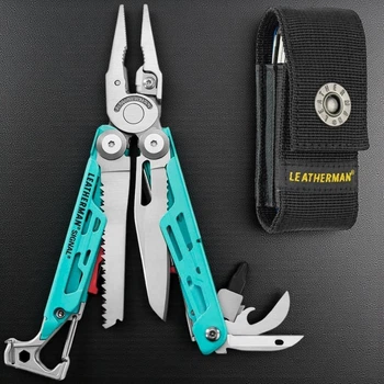 Мультиінструмент LEATHERMAN SIGNAL Aqua Silver картонна коробка