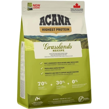 Сухой корм ACANA Grasslands Dog Recipe 2 кг, для собак всех пород и возрастов, с ягненком и уткой