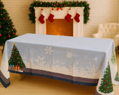 Скатертина новорічна 160х220 Merry Christmas 15