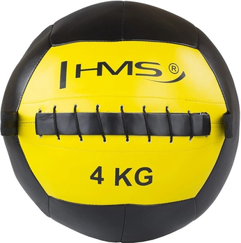 Фітнес м'яч HMS WLB Wall Ball 4 кг Жовтий (5907695518276)