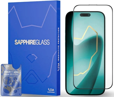Защитное премиум стекло iLera Sapphire Ultra+ Glass для iPhone 17 Pro Max 6.9" + iLera линзы на камеру Black