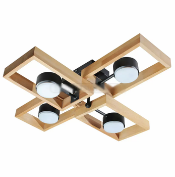 Люстра стельова KARPATY 4xGX53, max.12W, метал/дерево,чорний LIGHT SET