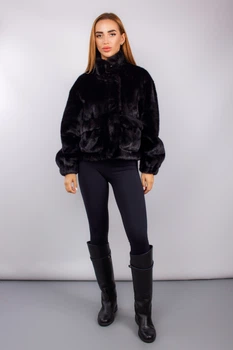 Шуба женская Where Uwear Y25-11 черная 346560_L