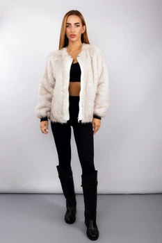 Шуба жіноча Where Uwear Y25-2 бежева 346557_M
