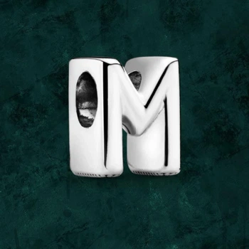 Серебряная бусина шарм "Буква M" Pandora (Пандора) 797467