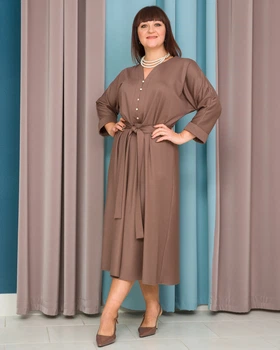 Плаття Alenka Plus 14584-1, 58, мокко